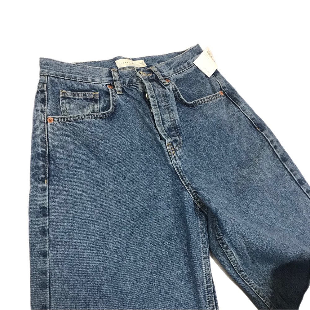 Topshop Blue High Waist Runway Jeans - Picture 4 of 9
